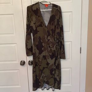 Camo wrap dress